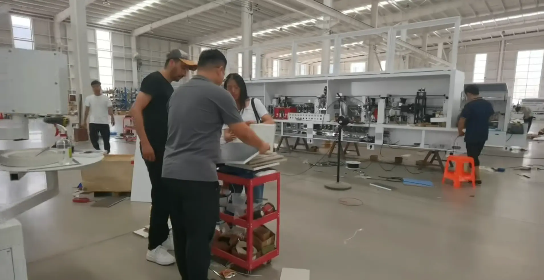Client and Ruiqi team during factory tour