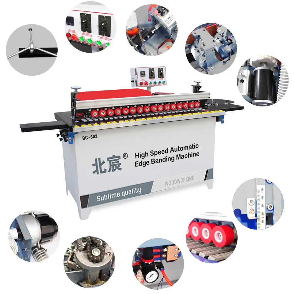 Automatic ABS Edging Machine Easy-to-Operate Furniture Making Edgebander with Core Motor Component