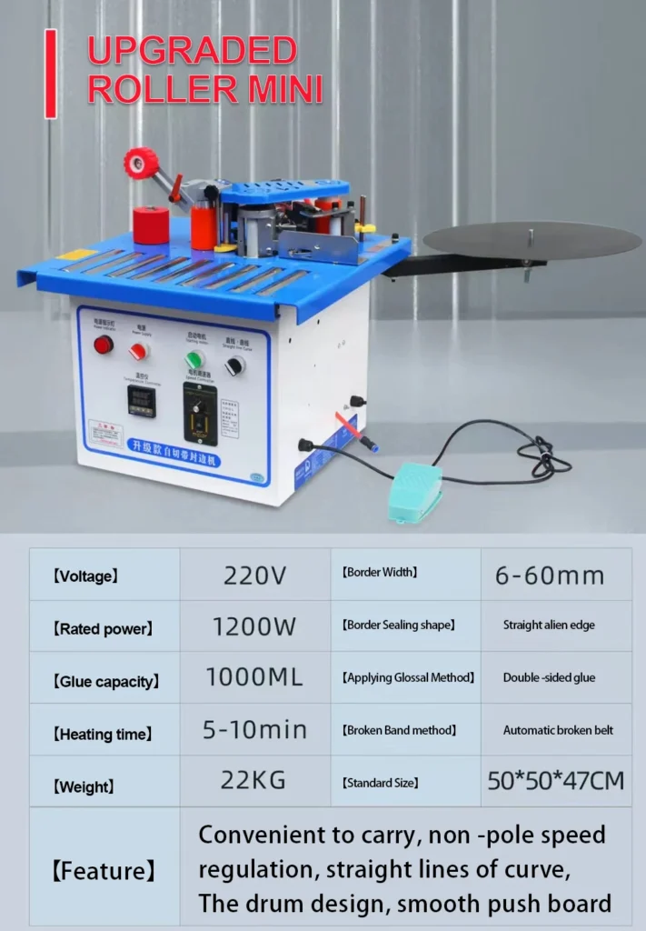 Portable ST70 Woodworking Machinery Popular Plywood Production Edge Banding Gluing Cleaning Functions PLC Gearbox Motor