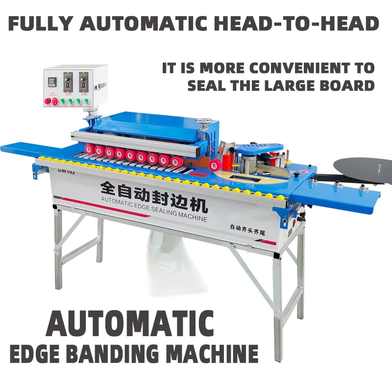 DW102 Melamine Plate Automatic Edge Banding Machine With Pre Milling and Corner Rounding