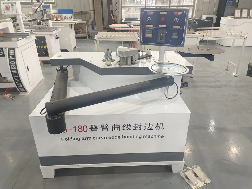 Woodworking Automatic Edge Bander Banding Machine Sicar Part 45 Degree Curved Shaped Edge Banding Machine
