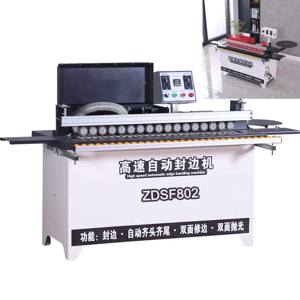 ZDS802 Multifunctional MDF Board Portable Automatic Pvc Furniture Woodworking Edge Banding Machine With Trimmer