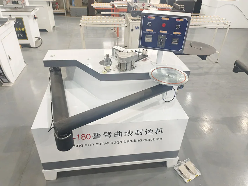 Furniture Woodworking Board Manual Curve Edge Banding Machine Swing Arm MDF PVC Wood Edge Bander