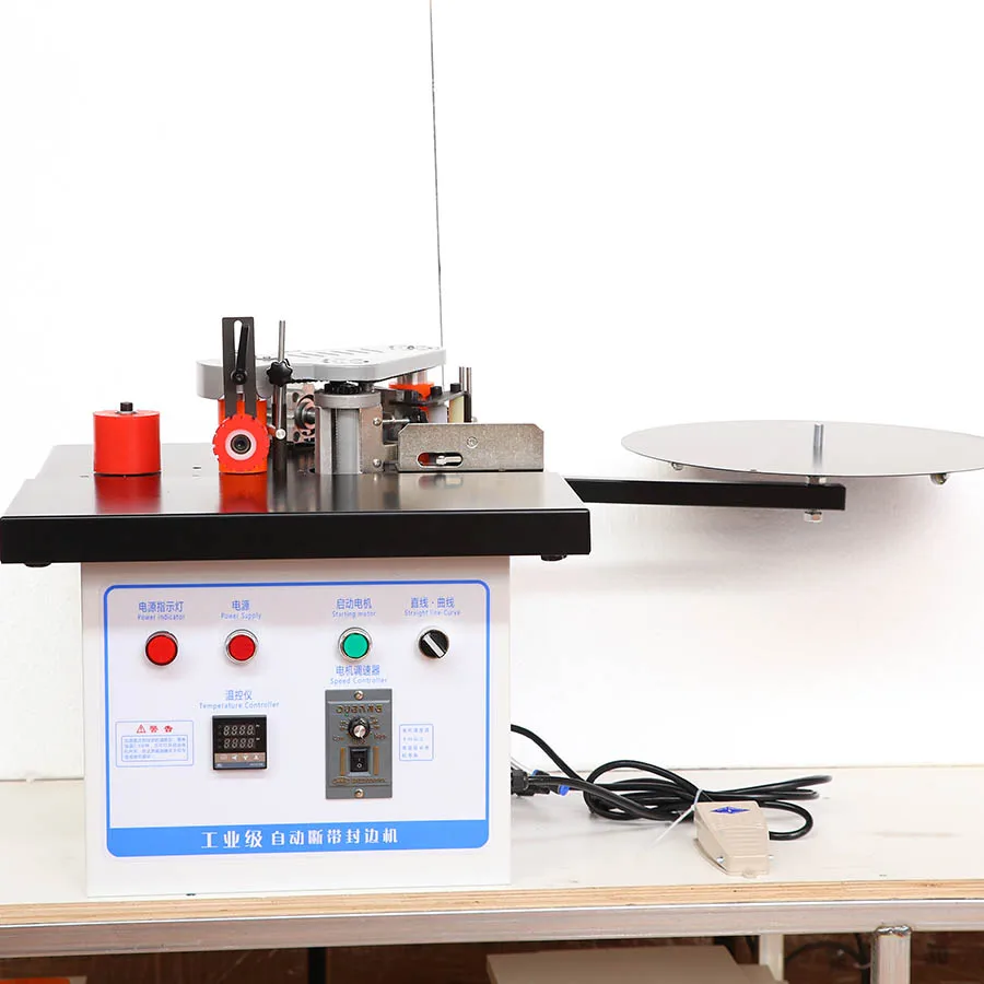 50 Mini Portable Edging Machine Pvc Mdf Furniture Curved Edge Banding Machine Edgebonder Double Side Edgebander