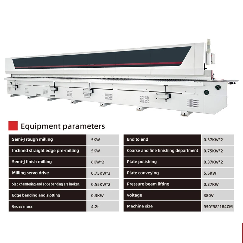 16-Function Auto Edge Banding Machine Model 985 Soft Forming Veneer Banding for Cupboards Furniture Core Motor Pump Components