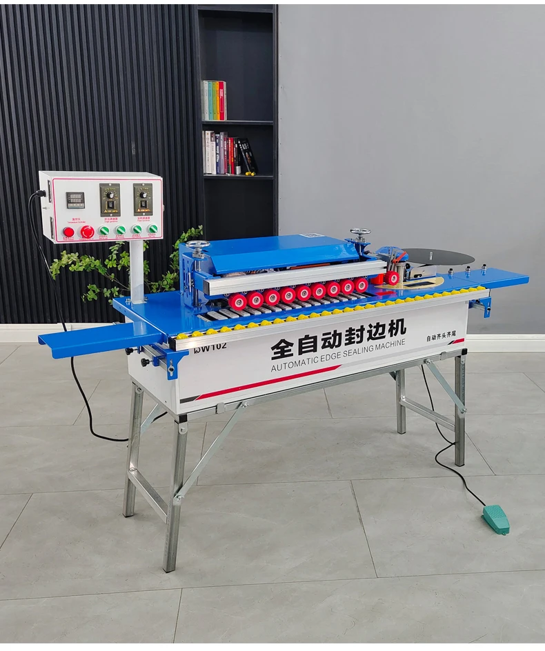 DW102 Woodworking PVC Edge Bander with Trimming Mini Automatic Edge Banding Machine for Sale