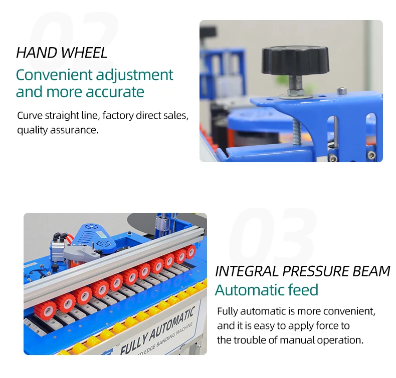 Automatic Mini Wood-Based Panels Edge Banding Machine for Carpentry Tools PLC Motor Controlled Scraping Gluing MDF Production