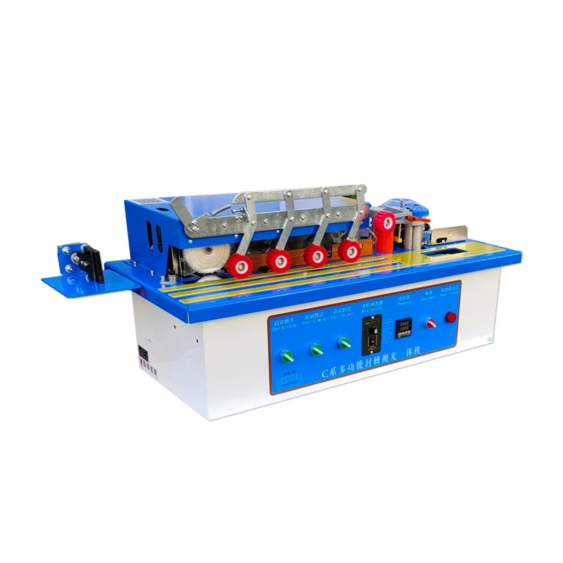 JINAN Woodworking FX-20 Small Mini Edge Banding Machine Cabinet Furniture Edge Bander with Trimming and Polishing