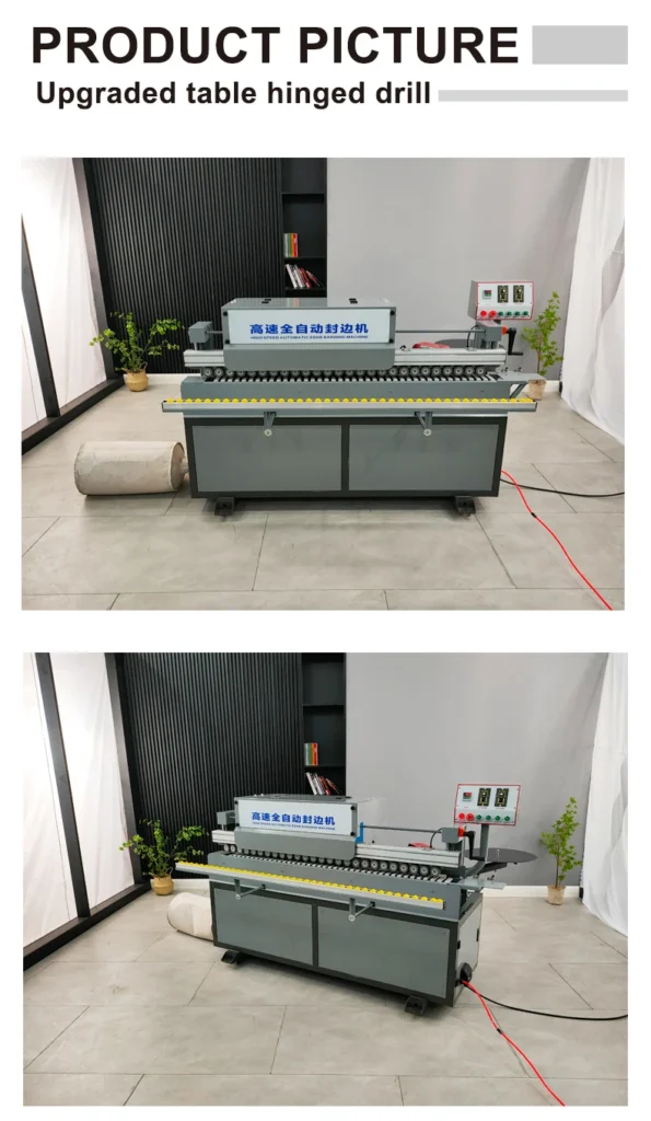 MDF Automatic Edgebander Machine Cabinet Doors Full Function-Cleaning Pre-milling Scraping Home Use Wood Furniture Edge Banding