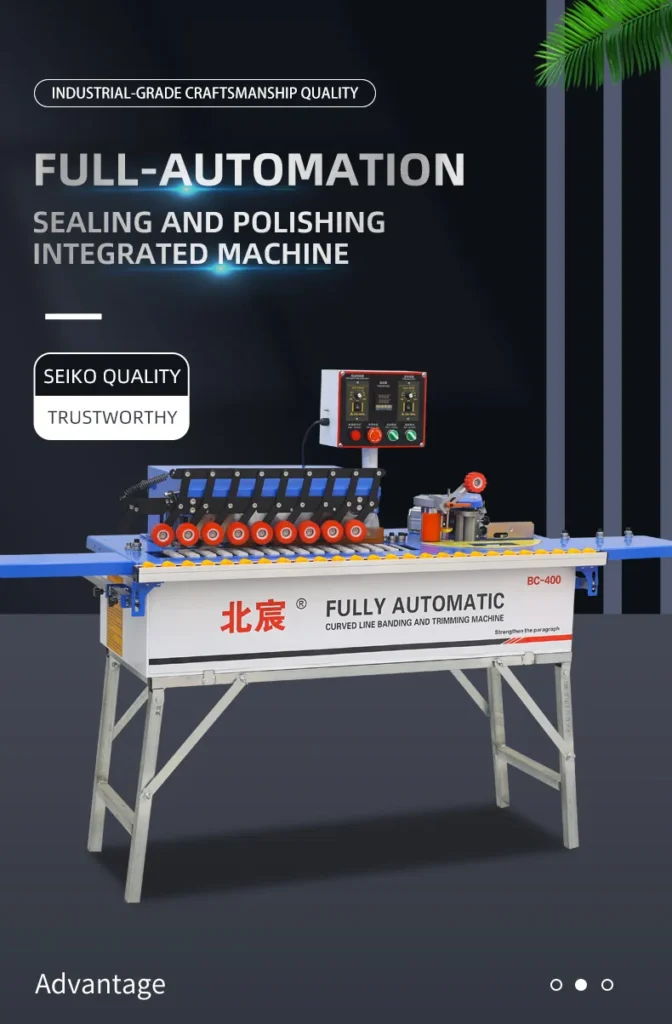 Furniture Automatic Straight DW400 Edge Banding Machine PVC Manual Straight Edge Bander Plywood Industries New Condition Sale