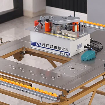 Portable Small Mini Automatic Edge Banding Machine Corner Trimming Edge Bender Wood Based Panels Machinery