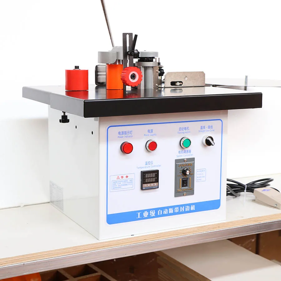 50 Mini Portable Edging Machine Pvc Mdf Furniture Curved Edge Banding Machine Edgebonder Double Side Edgebander