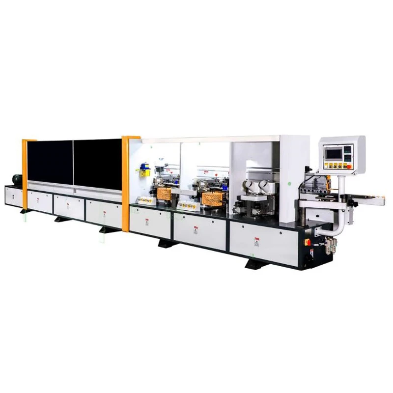 Full Automatic Linear Pur Double Trimming Abs Edge Banding Machine Gluing Pvc Mdf  Kdt With Premiling