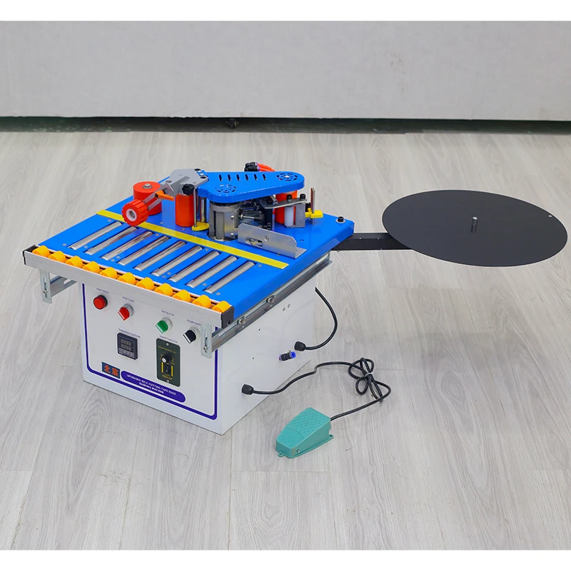 Portable ST70 Woodworking Machinery Popular Plywood Production Edge Banding Gluing Cleaning Functions PLC Gearbox Motor