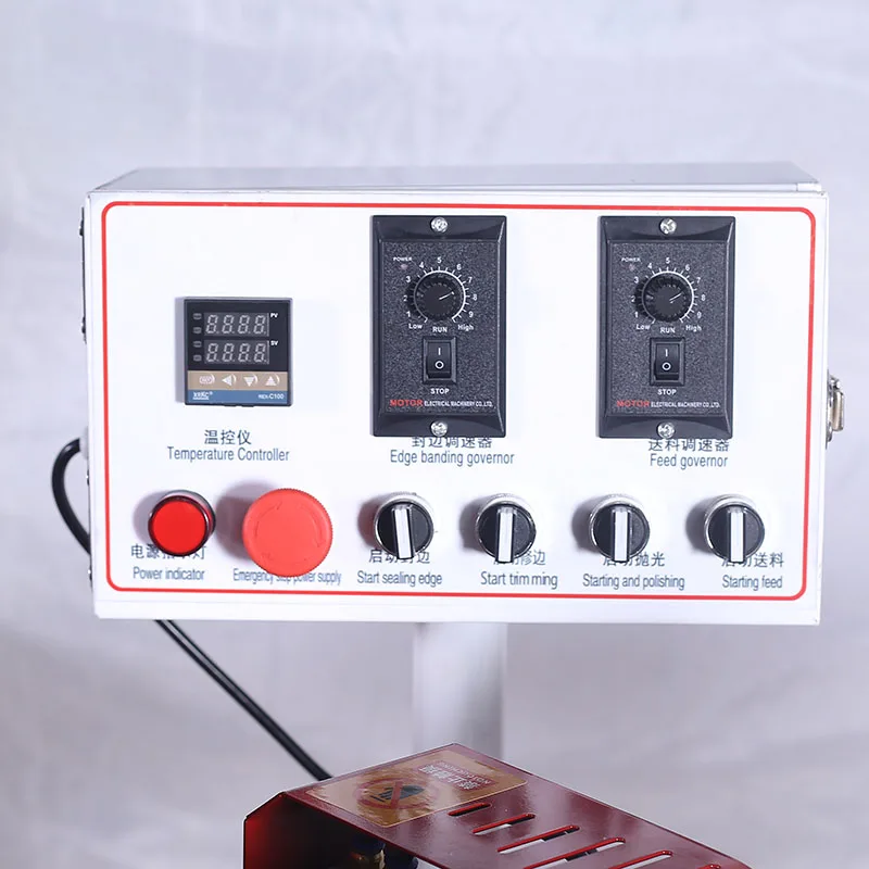 China Mini High Speed  Wood Based Panels Machinery Semi Automatic Portable PVC Edge Banding Machine Woodworking