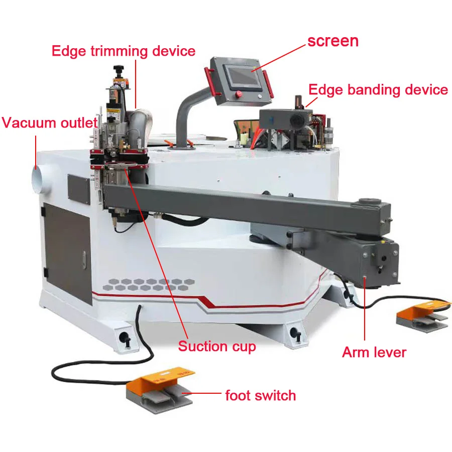 Special-Shaped Woodworking Machinery Manual Curve Round Edge Banding Machine MDF PVC Edge Banding Machine