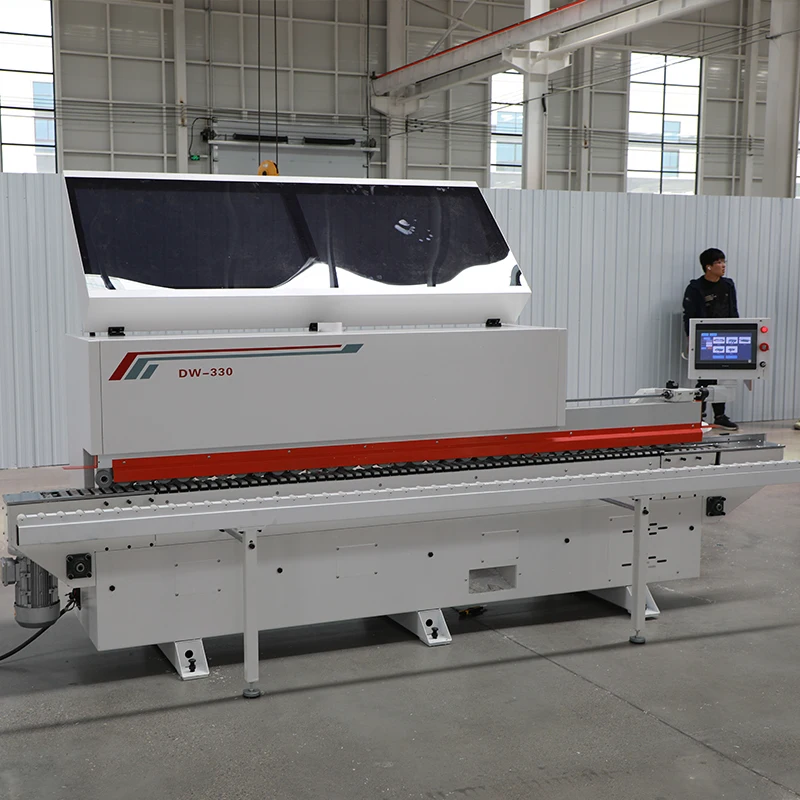 New DW330 Automatic Edge Banding Machine Pre-Milling Arc Trimming Enlarged Glue Pot Capacity 1500W Large Transmission Motor