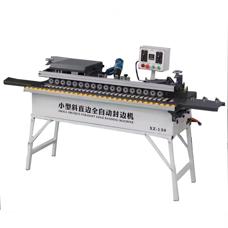 Small Multifunction 45 Degree Angle Edge Banding Machine for Wood Cabinet Pvc Using Pur Hot-Melt Glue