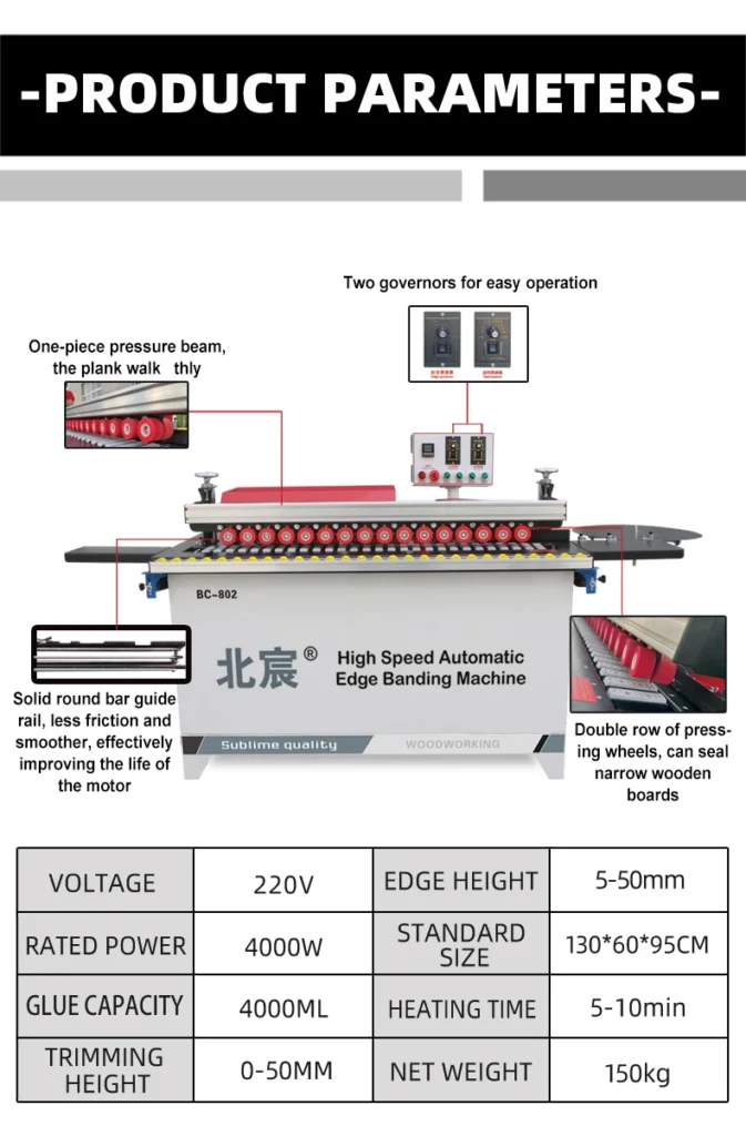 China High Quality Automatic Edge Banding Machine Cabinet Melamine Auto Edge Bander Woodworking End-cutting Scraping Home Use