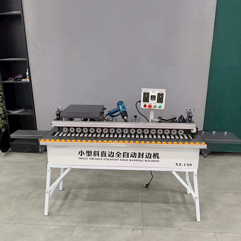 Small Multifunction 45 Degree Angle Edge Banding Machine for Wood Cabinet Pvc Using Pur Hot-Melt Glue