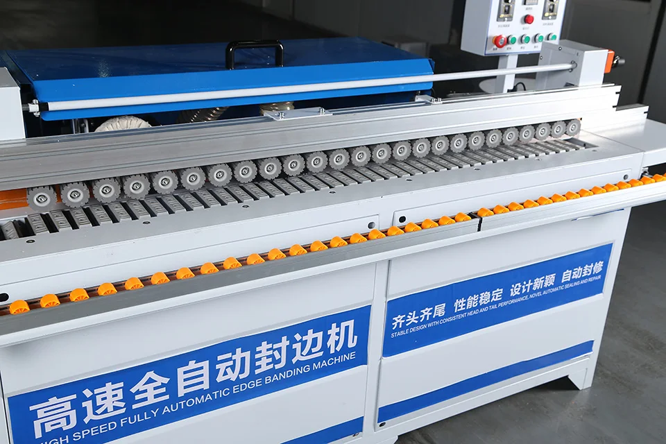 Full Automatic Woodworking Wood Furniture PVC Veneer Corner Rounding Trimming Melamine Edge Banding Machine