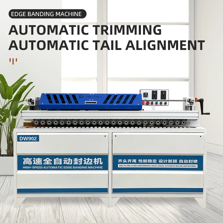 DW902 Edge Banding Straight Line Woodworking Panel Furniture Pvc 90 Degree Automatic Edge Banding Machine