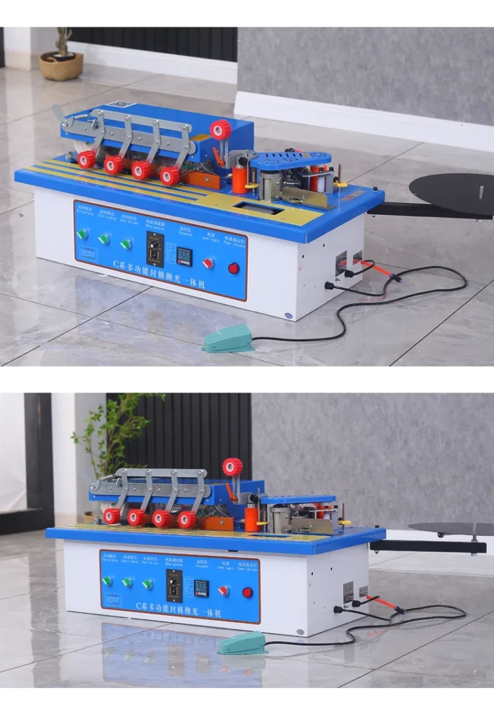 Portable Mini Automatic Edge Banding Machine for Wood Household Woodworking Machinery with Core Motor & Gear Components