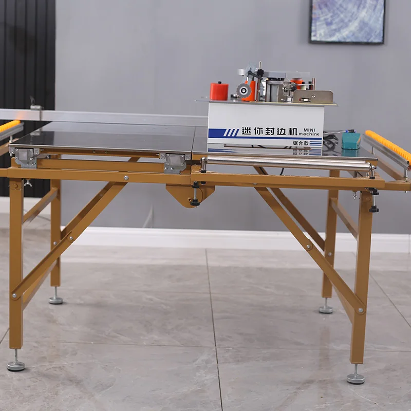 Portable Small Mini Automatic Edge Banding Machine Corner Trimming Edge Bender Wood Based Panels Machinery