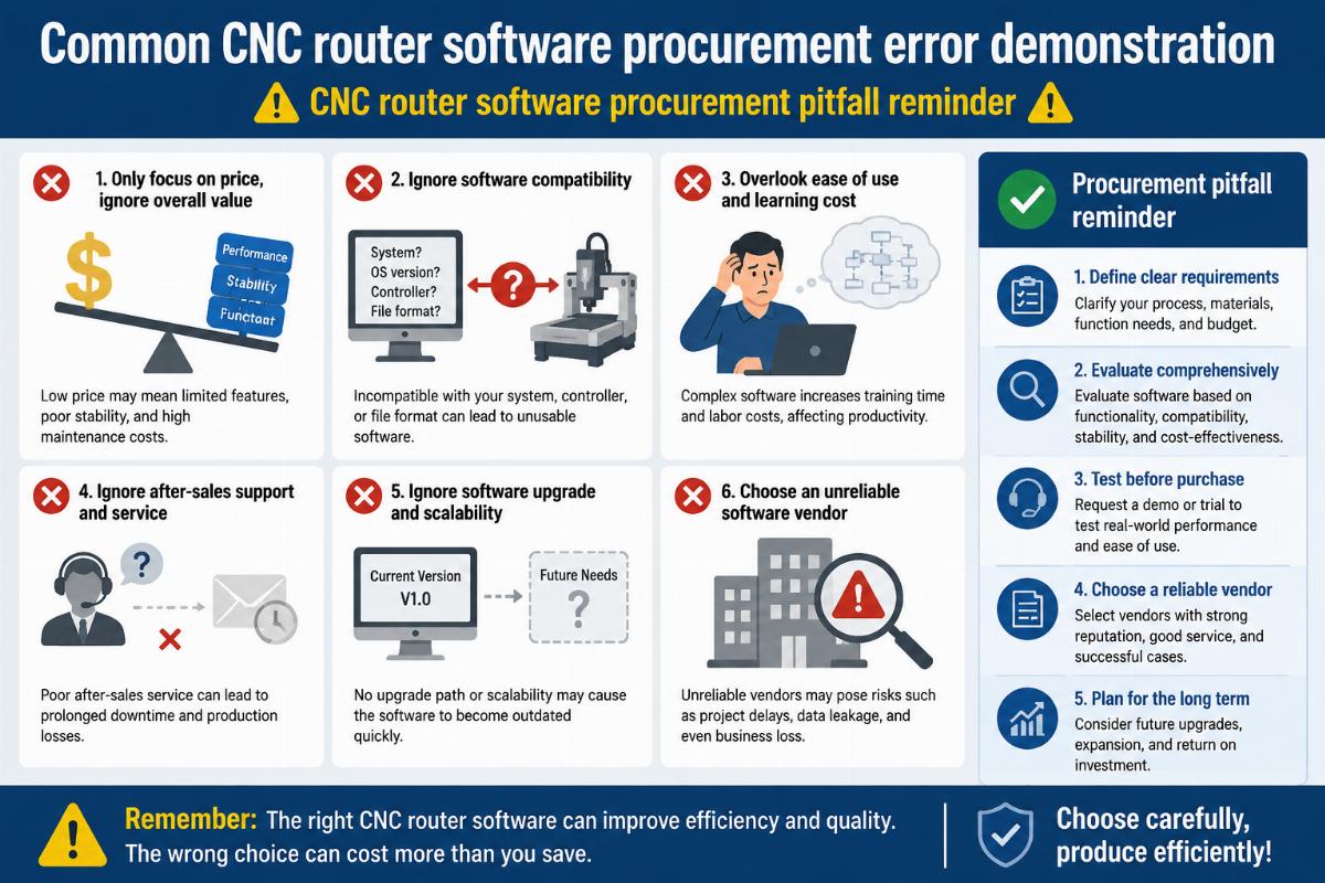 Common CNC router software procurement error demonstration